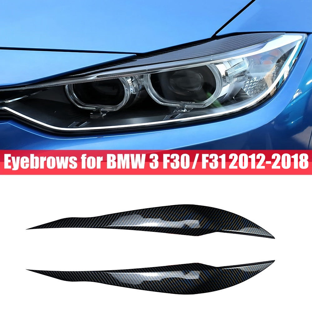 Carbon fiber headlights with eyebrow-like design, suitable for 3 F30 318i 320i 2012-18. n