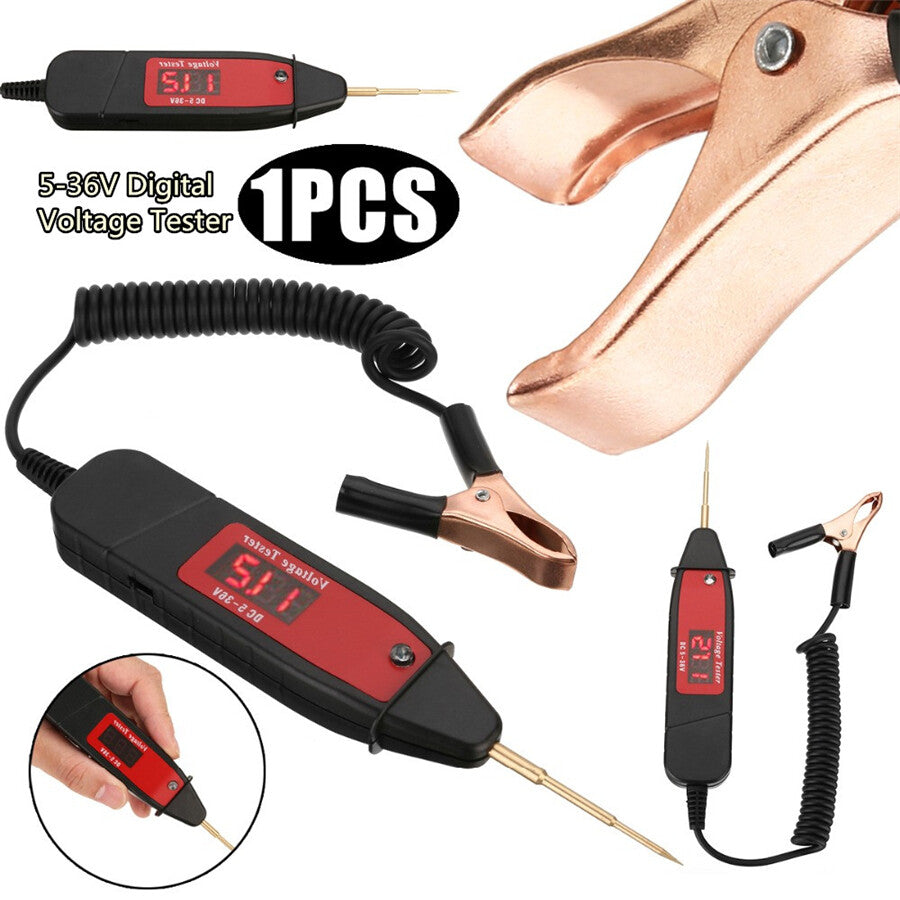 Spring Line Car LCD Digital Voltage Tester Test Pen Pencil Probe Detector Sensor