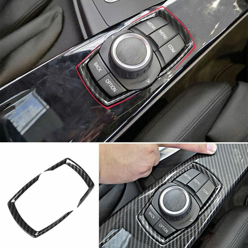 for BMW 3 4 Series GT 2013-2019 Carbon Fiber Console Switch Button Cover Frame