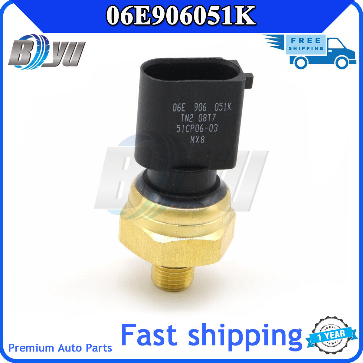 06e906051k New fuel pressure sensor suitable for Audi A4, A6, Quattro, and for Jetta . v