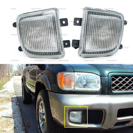 1 Pair Front bumper Fog Lamp Driving headlight For Pathfinder 1999-2004 v