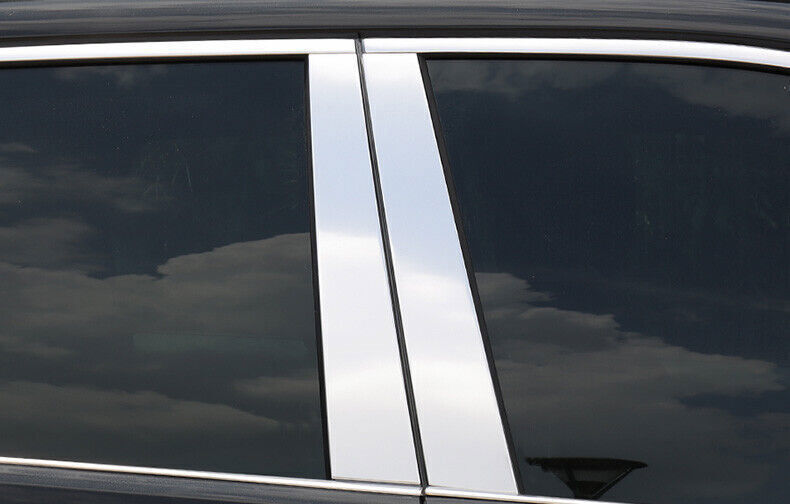 For Discovery Sport 2016-2022 Silver BC Pillar Post Panel Window Trim Cover 8P