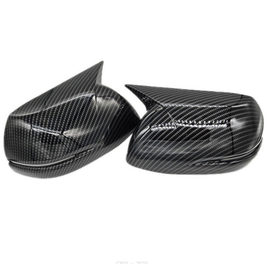 Pair Side Wing Mirror Cover Cap Carbon Fiber Color for Honda for Civic 9th 2012-2015