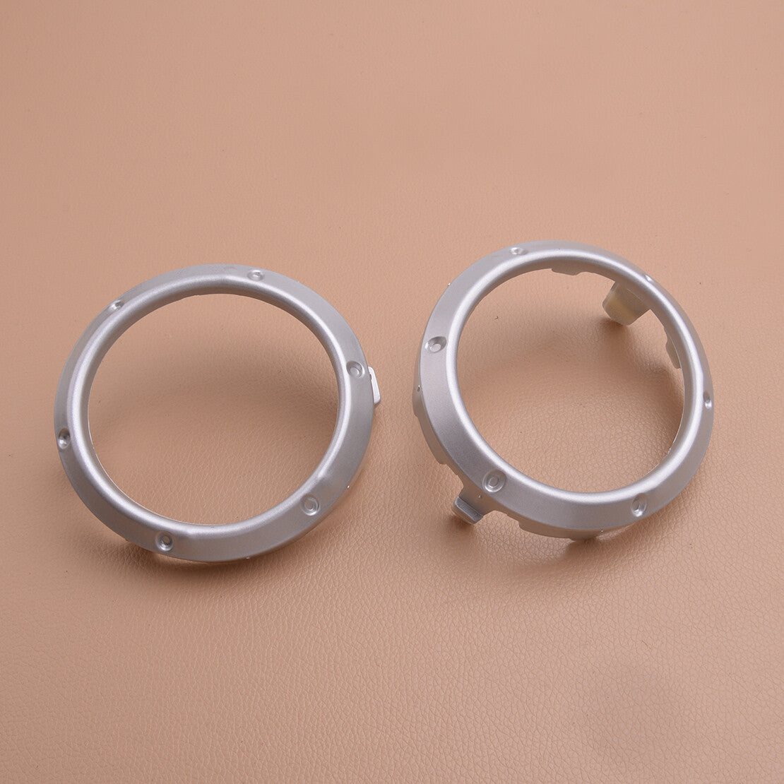 2x Front Fog Light Lamp Cover Bezel Sliver ABS Fit for Highlander 2004-07 v