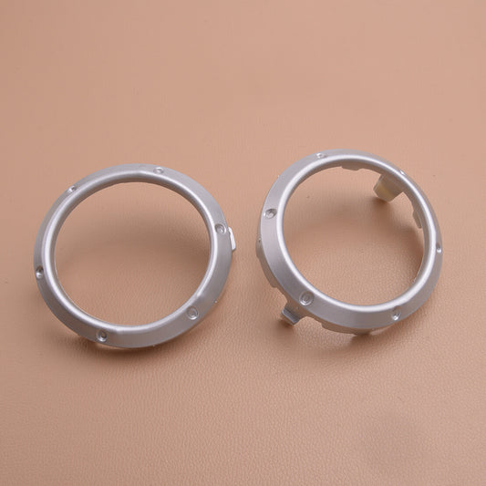 2x Front Fog Light Lamp Cover Bezel Sliver ABS Fit for Highlander 2004-07 v