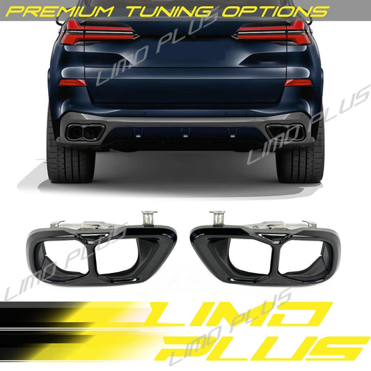 Rear Bumper Tail Exhaust Tips Pipe for BMW X5 X6 G05 G06 X7 G07 2020-2024 Q