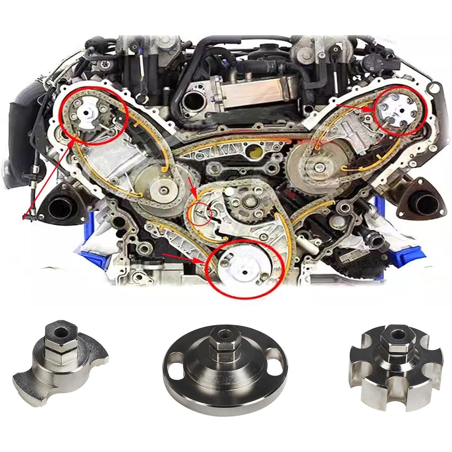 Outil Distribution Motor Package with VAG 2.7  3.0 Tdi  Cr for Audi A4 A5 A6 Ab Q5 Q7
