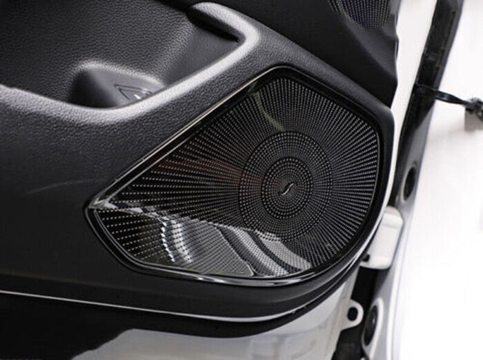 6-Pack Red Carbon Fiber Dashboard Side Panel Decal Trim for Corvette C8 2020-23- v