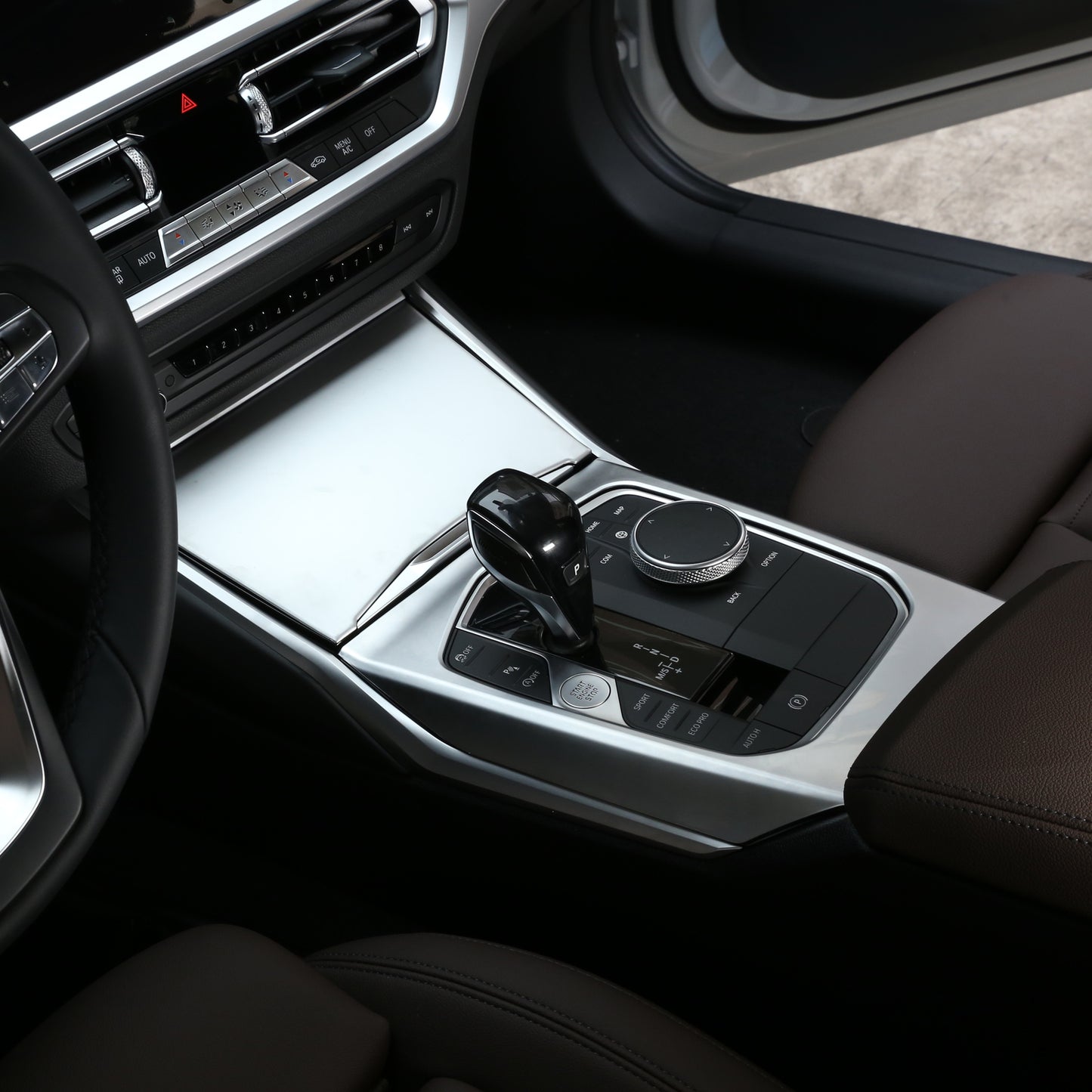 9-piece set of black alloy steering wheel button decoration suitable for LR for Range Rover Vogue 2013-2017- v