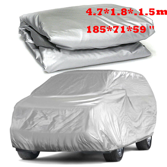 WaterProof Full Car Cover For Outdoor Dust UV Ray Rain Resistant Fits Small Car Q