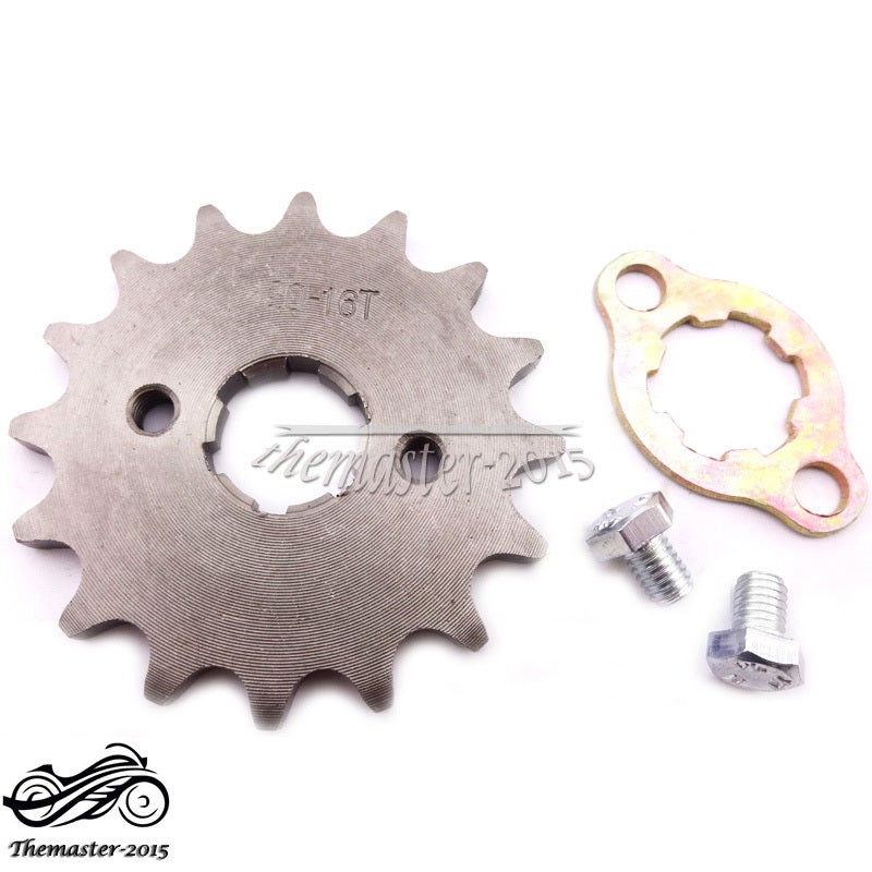 420 16T Tooth 20mm Front Sprocket Gear For 50 70 90 110 125 140cc Pit Bike SSR Q
