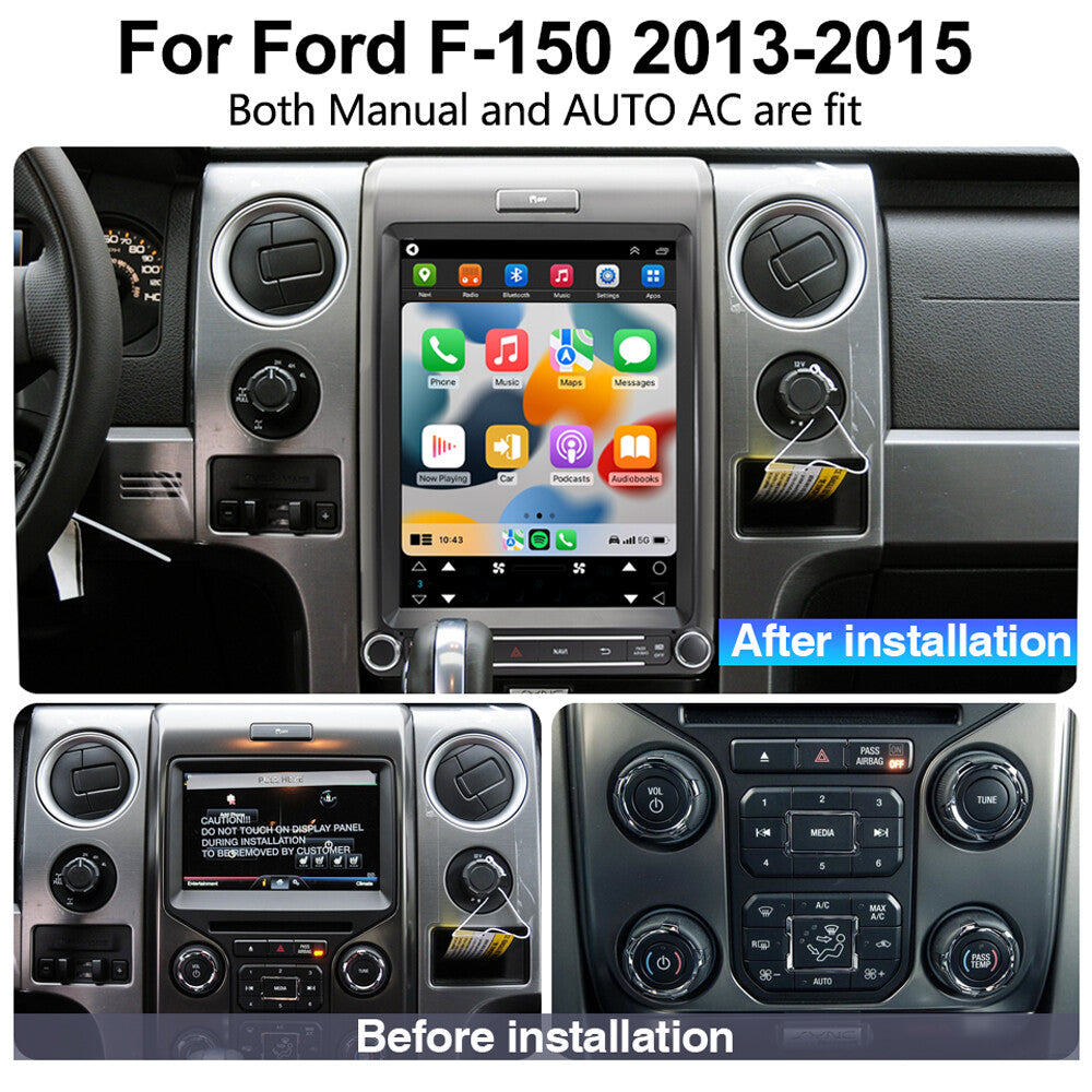 12.1 For F150 2013-2015 Style Android 13.0 Car Stereo Radio GPS n