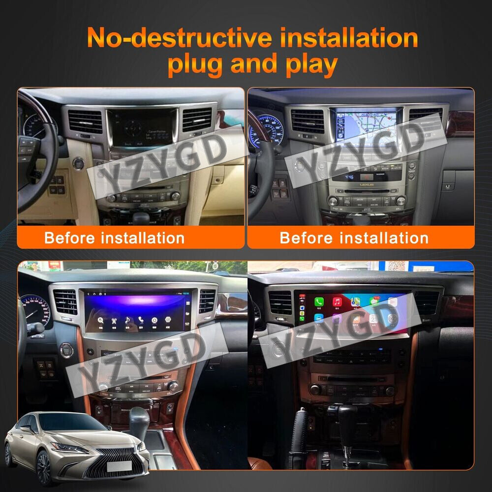 12.3for Lexus LX570 2007-2015 Car Radio CarPlay Stereo GPS Receiver Screen