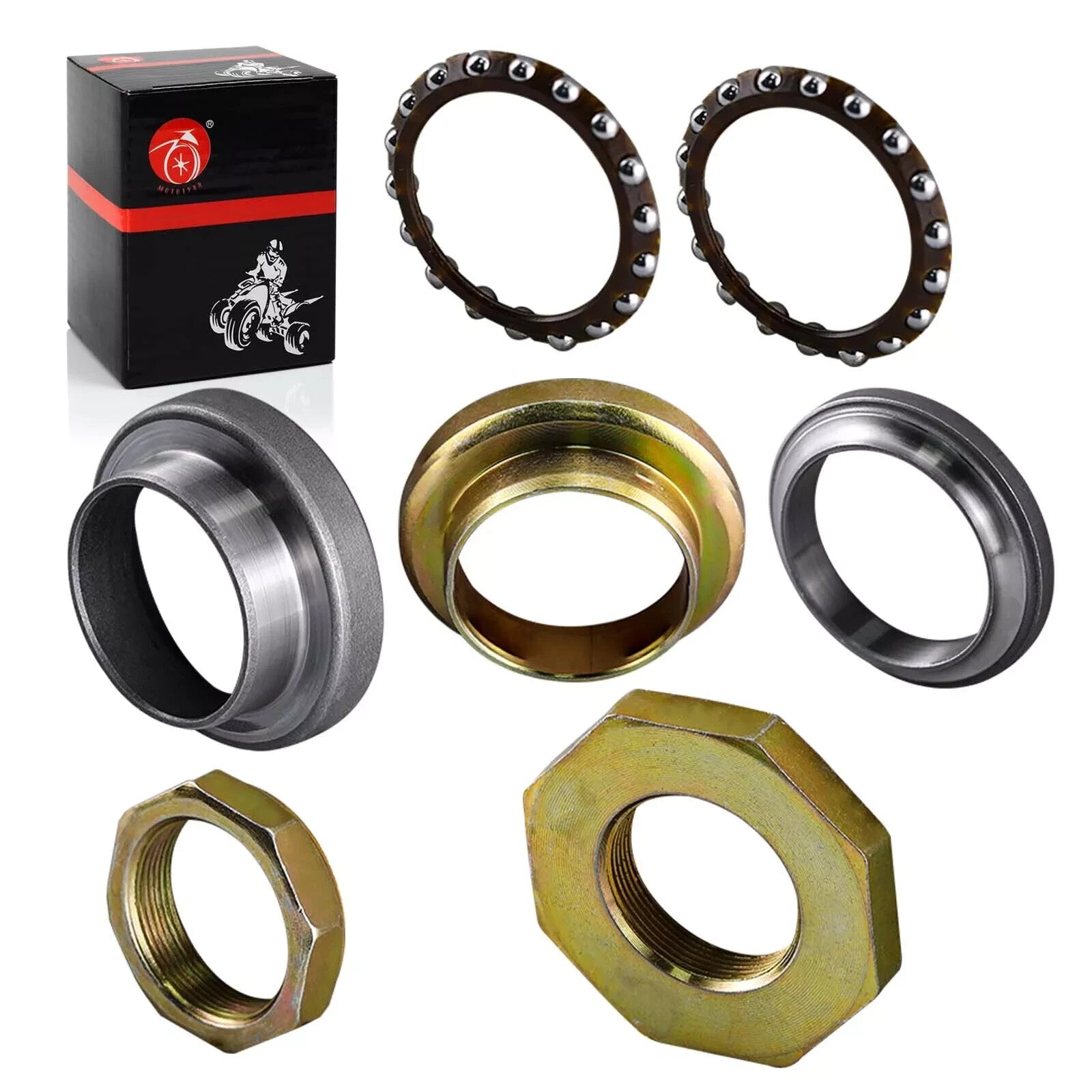 Fit for Yamaha PW50 Steering Stem Bearings Head Race Set Kit 7PCS 1981 - 2013