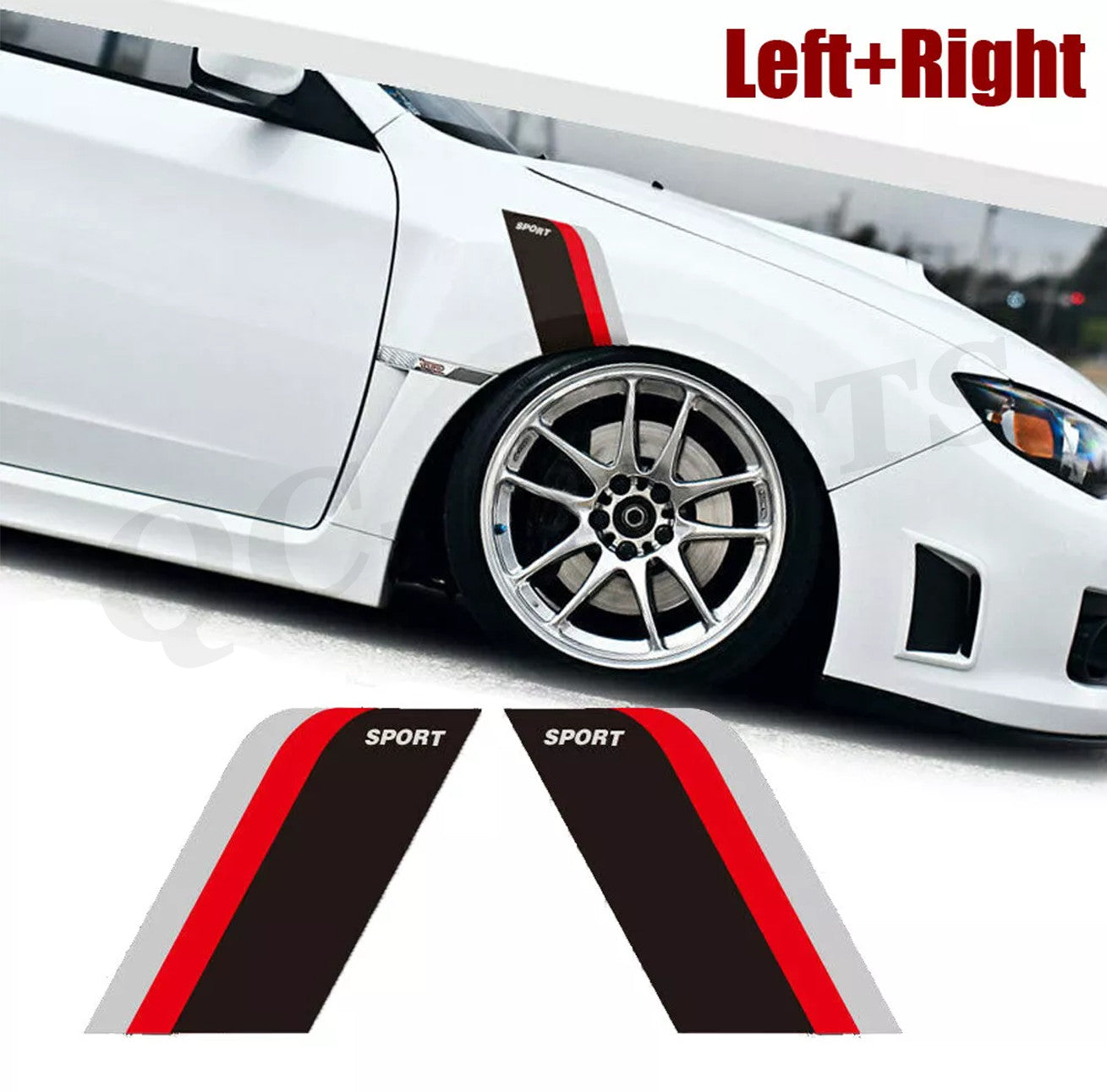 2x SPORT Car Side Door Fender Racing Sticker Graphic Decal Stickers Accessories