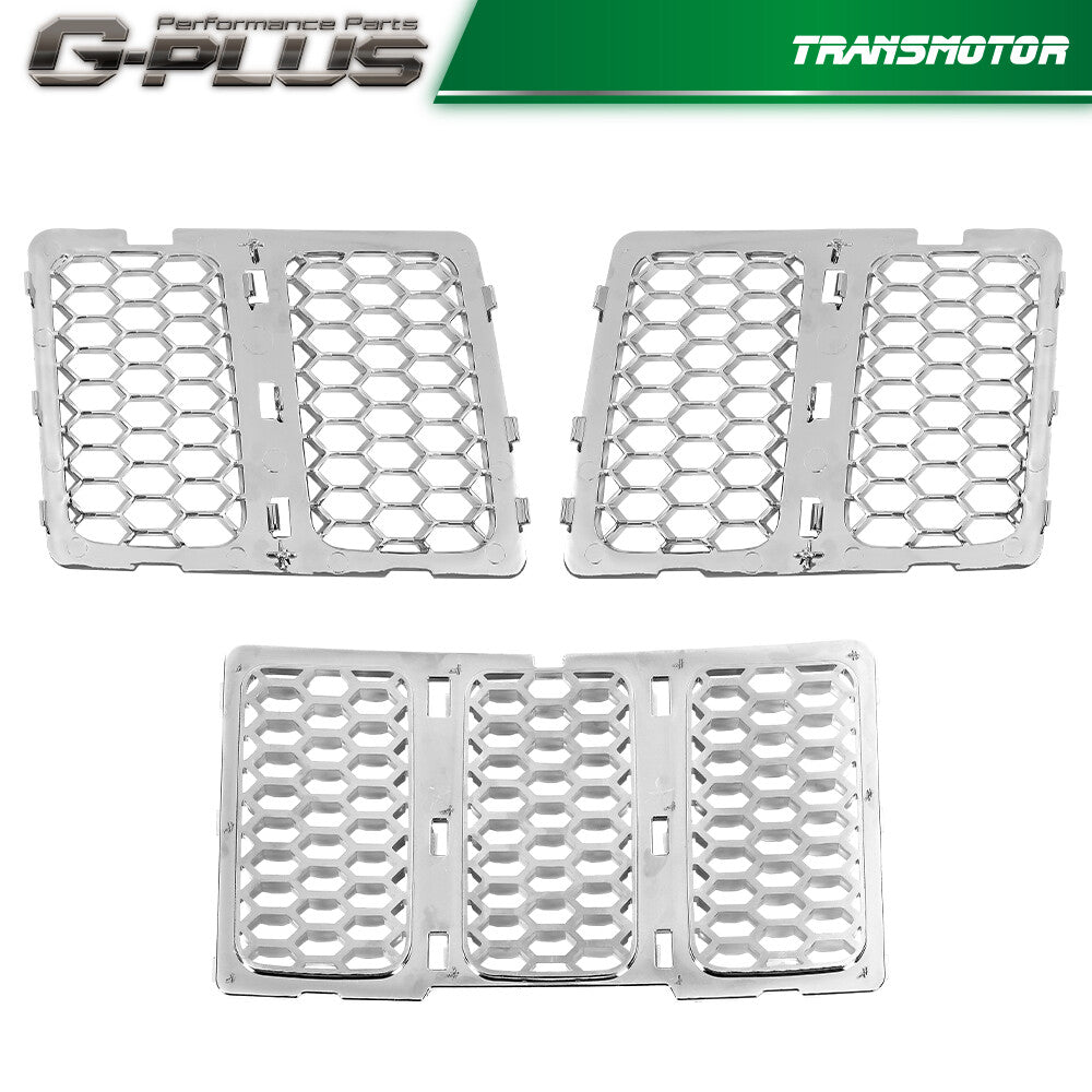 Front Grille Insert Mesh Honeycomb Cover Fits 2014 - 2016 for Jeep Grand Cherokee - v