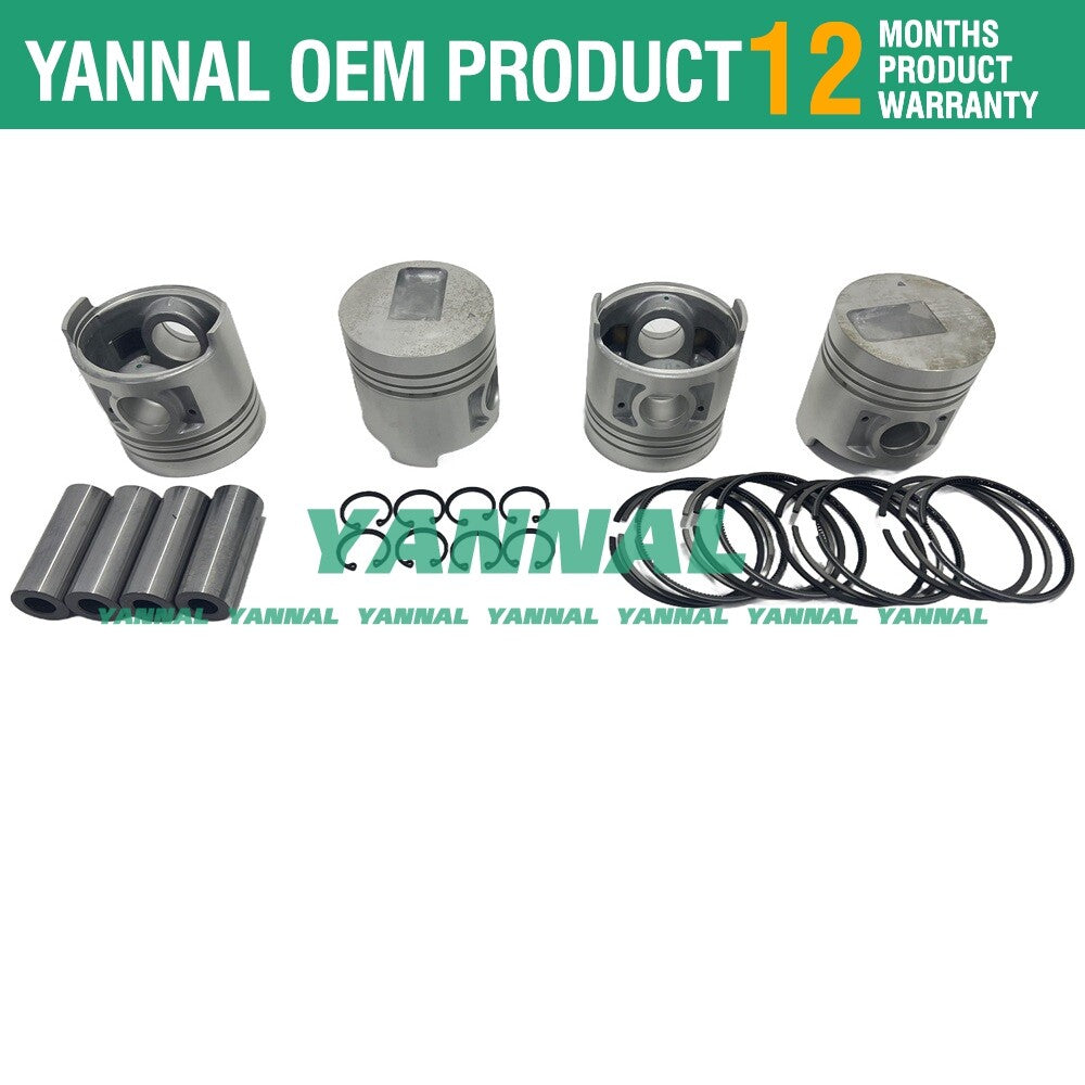 Engine overhaul and rebuild kit for S4Q/S4Q2 piston rings, gaskets, and washers -
