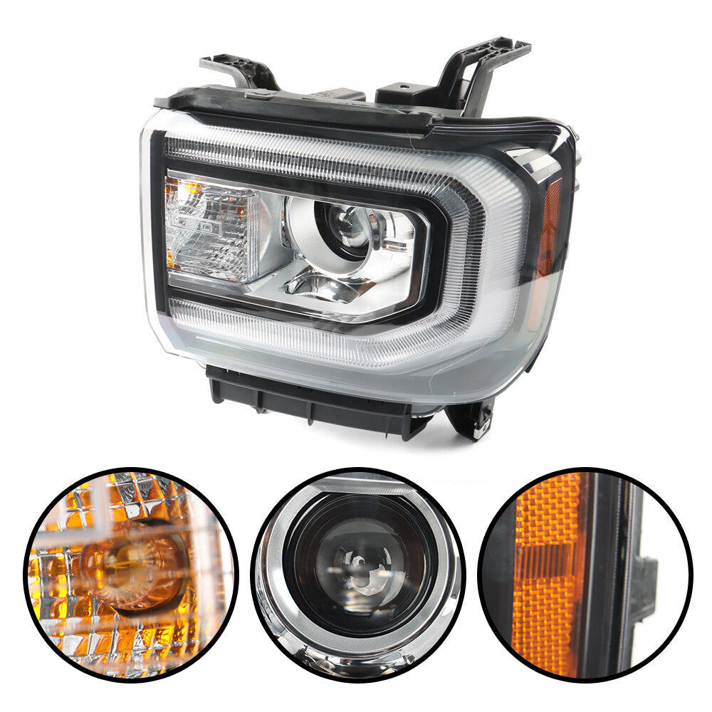 Headlights with LED DRL projector HID/xenon for 2016-2018 for GMC for Sierra 1500 (left side) n