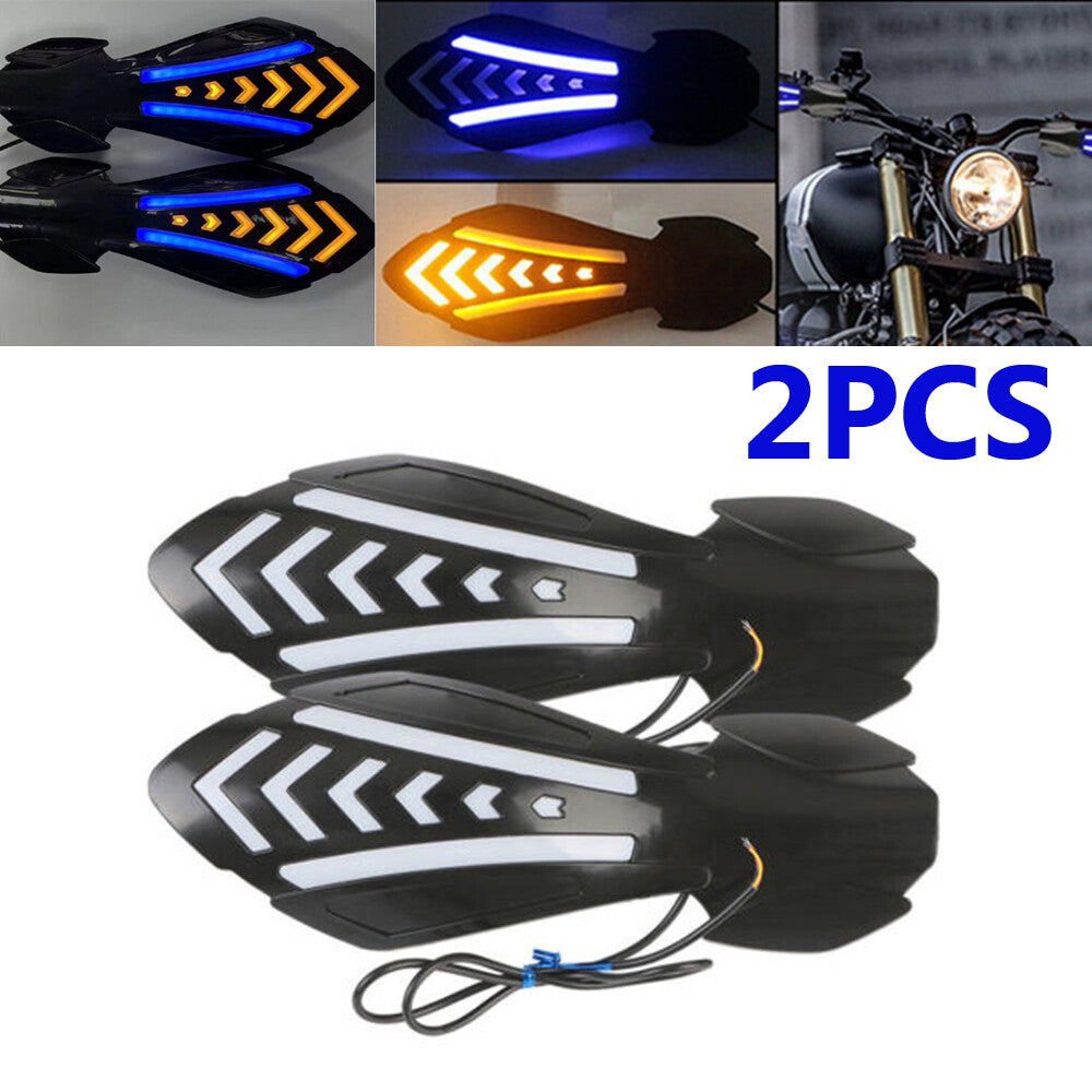 1 pair of motorcycle handguards, windshield protectors, and LED turn signals - n