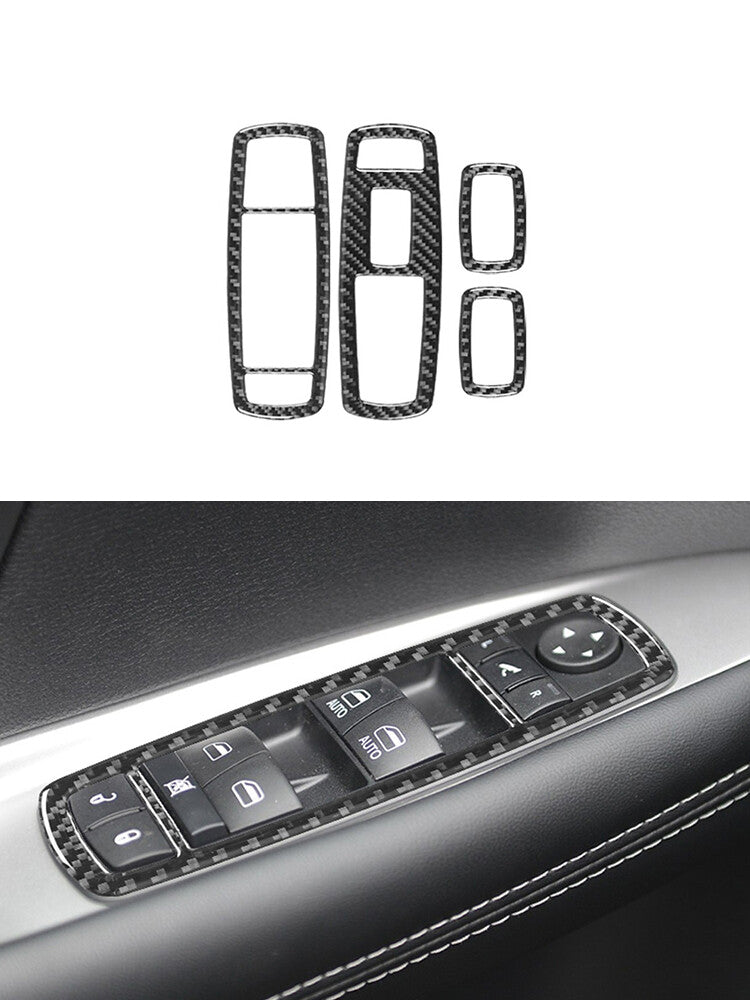 Red Carbon Fiber Gear Shift Frame Cover For X5 E70 X6 E71 2011-2013 Type B v