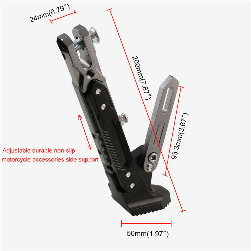 Adjustable Tripod Holder Foot Kick Stand Support Fall Protect Motorcycle Parts Q