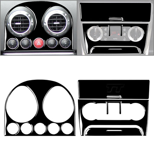 Inner Center Console Panel Cover Trim Kit Black for Audi TT 8N 2001-2006 Piano