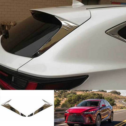 2X Chrome Rear Wing Side Spoiler Cover Decor for Lexus NX 250 350/h 450h+ 22-24