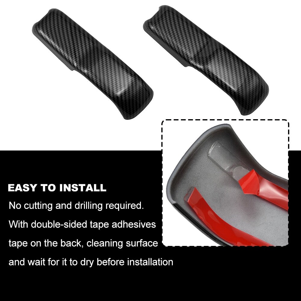 Engine Hood Hinge Cover Decor Cover Stickers for Jeep for Wrangler JL 18-22 Black