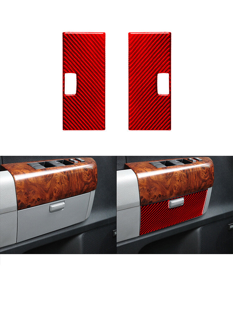 Red Door Storage Box Panel Trim Cover Carbon Fiber for Toyota Tundra 2007-2013