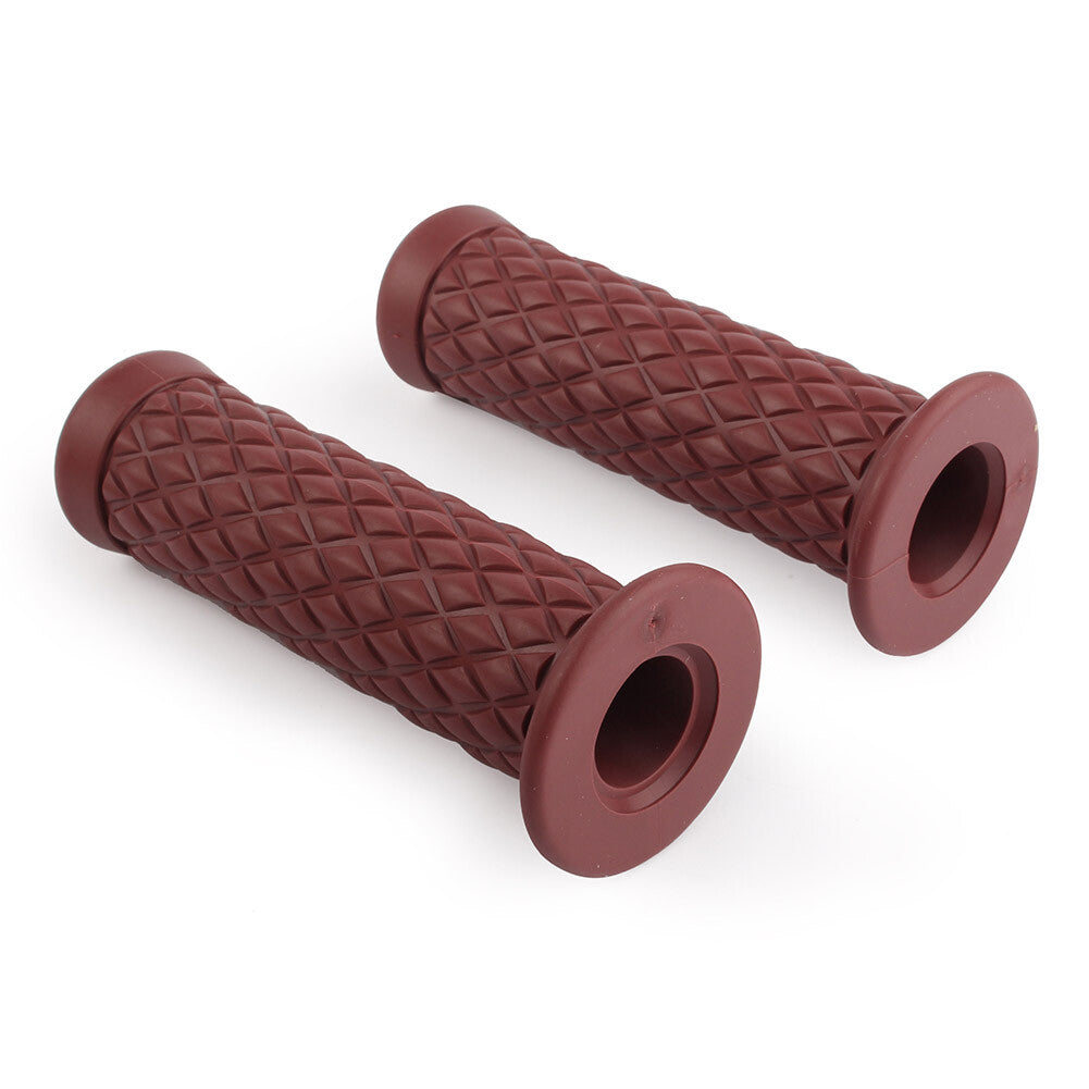 Handlebar Grips Left  Right For Motorcycle With 7/8 22mm Handlebar Dark brown