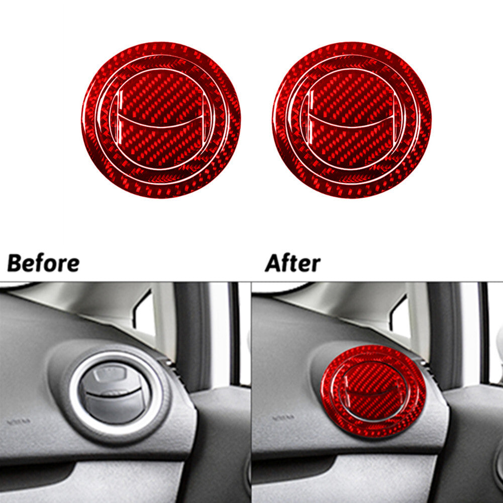 Red Carbon Fiber Front Door Interior Trim Strip Cover for Chevy Impala 2014-2020 v