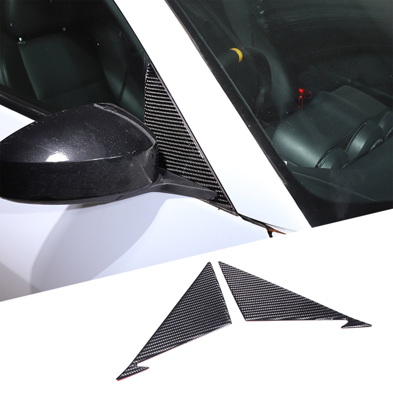 Carbon fiber side mirror base A-pillar cover decorative sticker for 350Z 03-09- n