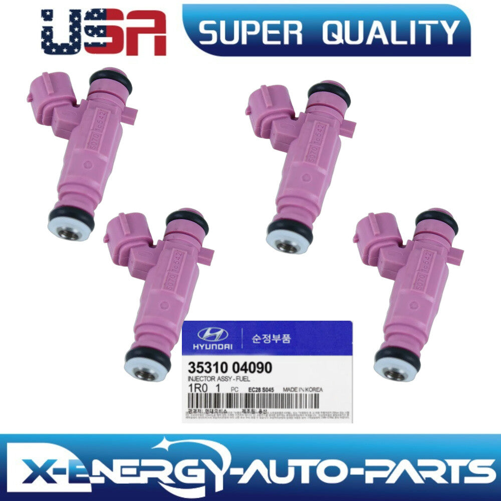 4PCS 35310-04090 Fuel Injectors Fit for Hyundai for KIA Nozzle Car Flow Matched