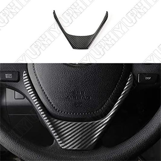 Carbon Fiber Look Console Steering Wheel Cover Trim for Toyota for Corolla 2014-2018 Q