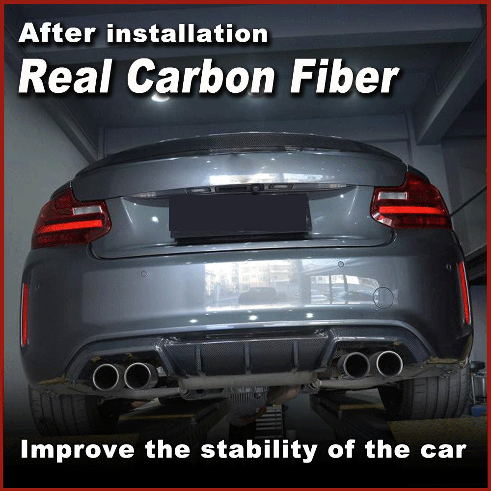 Fit for BMW M2 F87 F22 228i Coupe REAL Carbon Rear Trunk Boot Wing Spoiler Lip