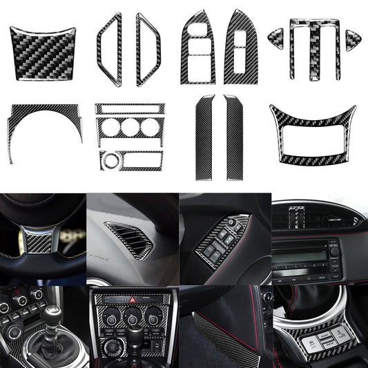 Red Carbon Fiber Interior Steering Wheel Chin Cover Trim for Model Y /3 v