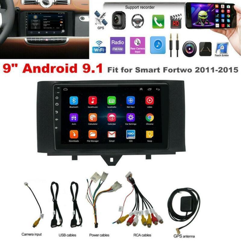 Stereo 9inch Android 9.1 Car Radio GPS Navigation fit for Smart Fortwo 2011-2015
