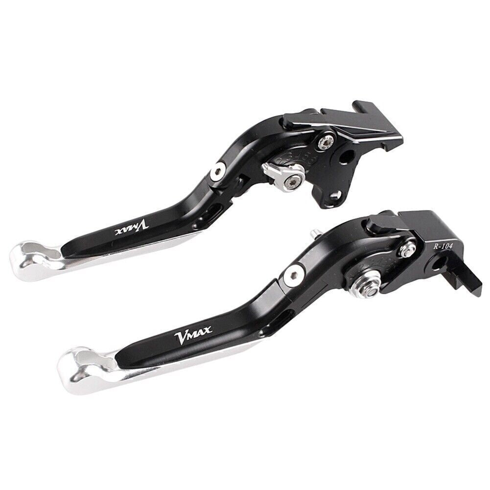 for Yamaha V-MAX 1700 2009-2015 2010 11 Black 2x Foldable Brake Clutch Levers Q