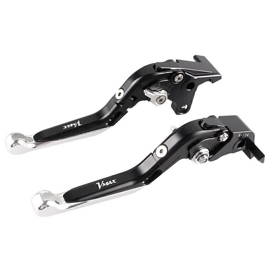 for Yamaha V-MAX 1700 2009-2015 2010 11 Black 2x Foldable Brake Clutch Levers Q
