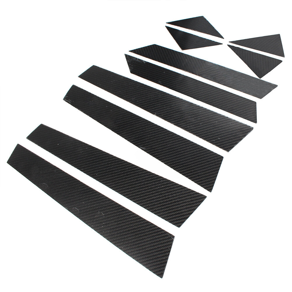 for Audi for A4 2017-2022 10x Carbon Fiber Black Set Pillar Posts Door Window Trim