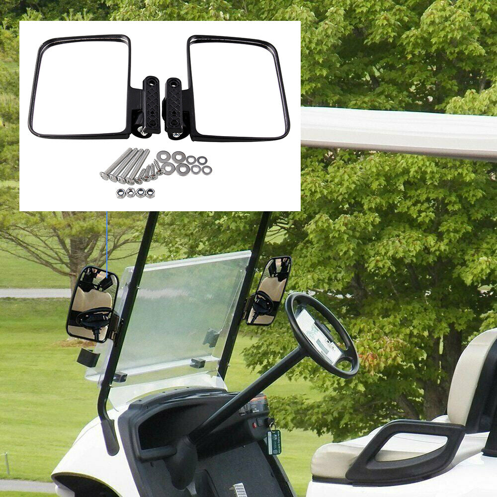 1Pair for Golf Cart Mirrors Side Rear View Fits Club Car Ezgo for Yamaha Side Mirror Q