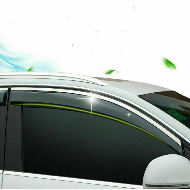 for Honda CRV CR-V 2017-2022 Window Visors Wind Rain Guard Deflector Chrome 4Pcs