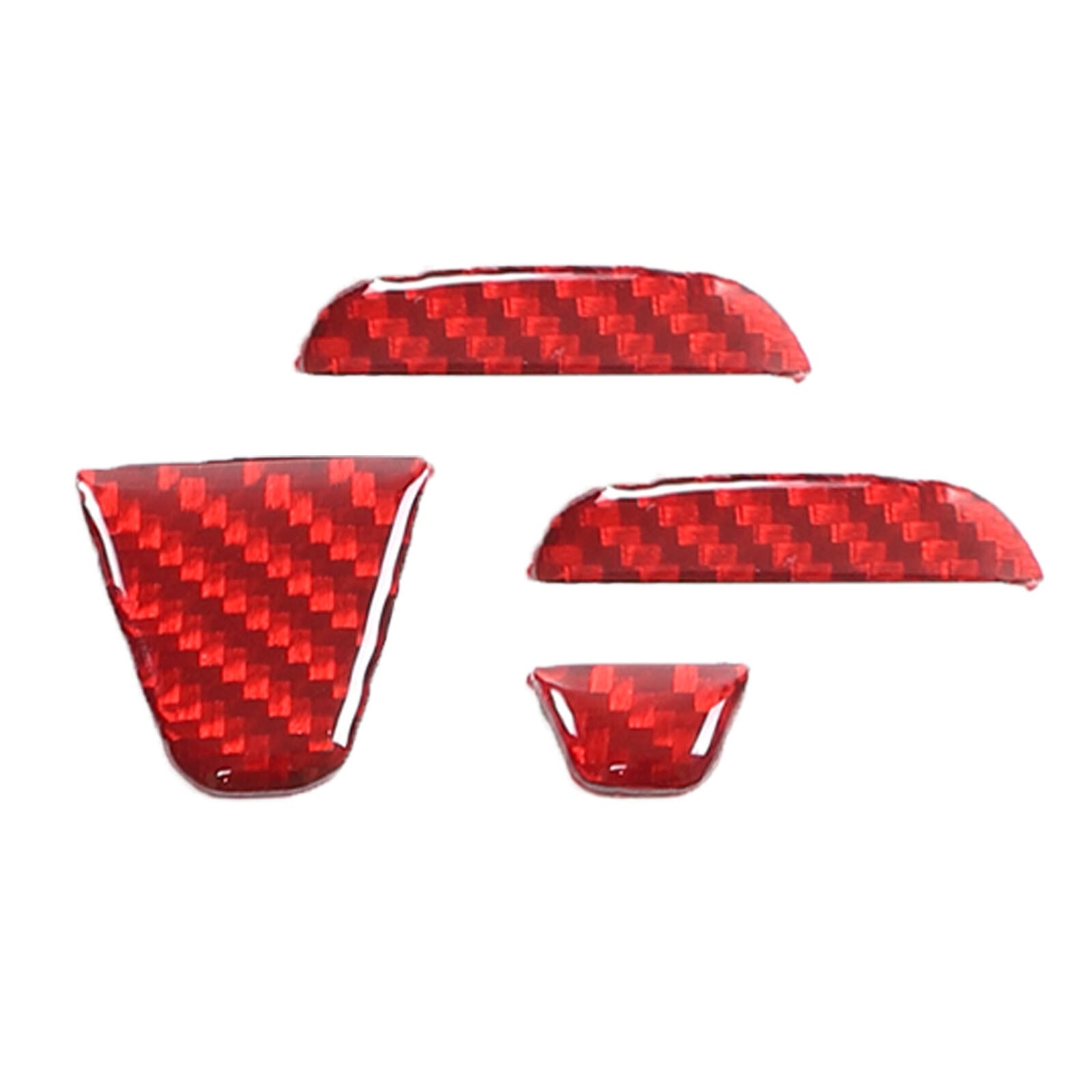 Red carbon fiber center steering wheel logo sticker for Honda Pilot 2003 - 2008 - n