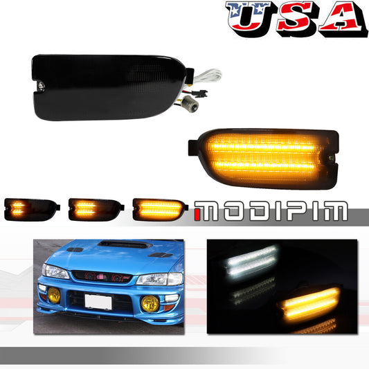 Smoke switch amber LED DRL front signal light suitable for 1999-2001 for Subaru Impreza- v