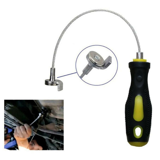 Magnetic Oil Drain Plug Remover Strong Tool Wrench Anti Scald Pan Screw Sleeve Q