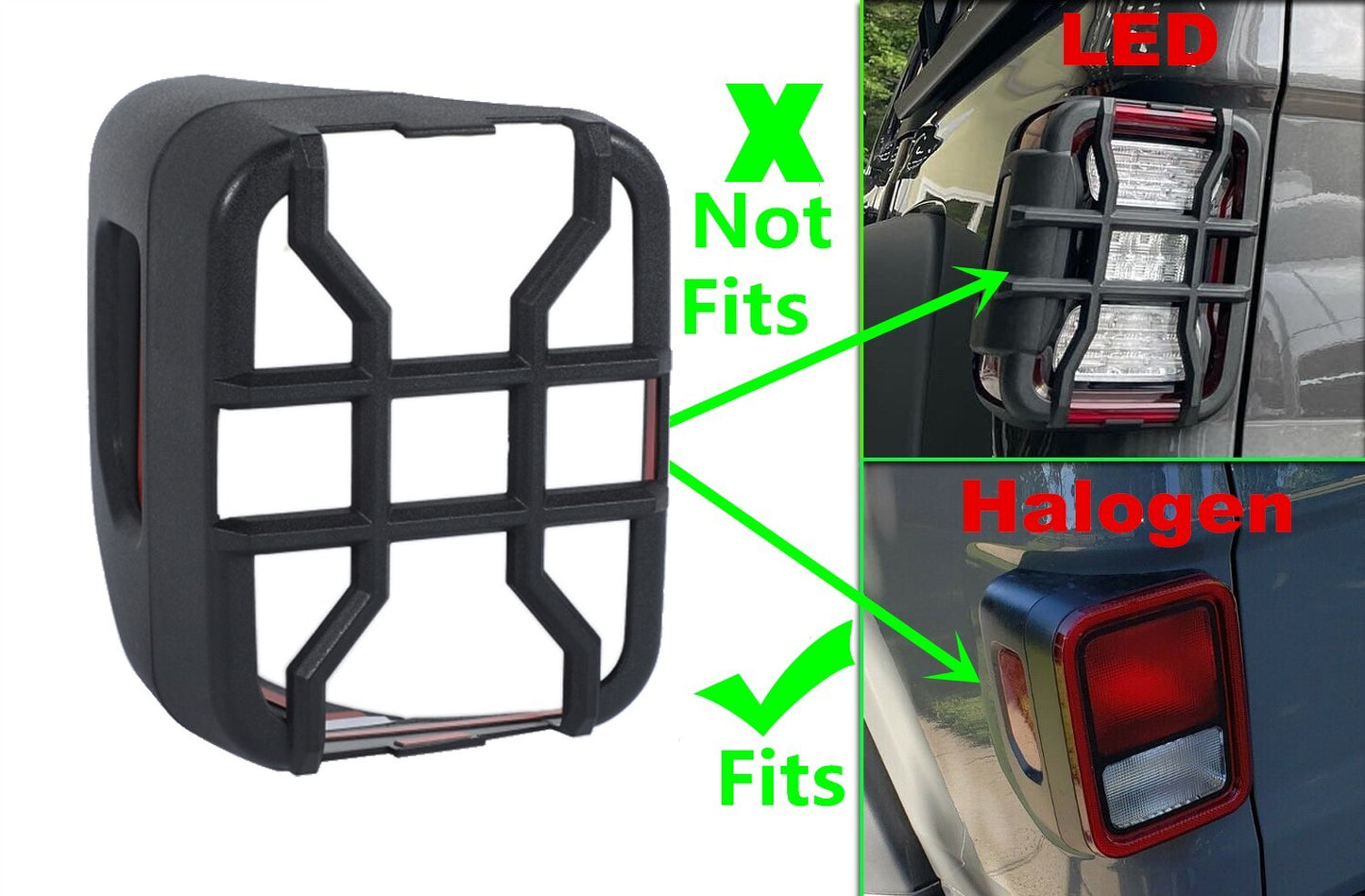 Halogen Tail Light Guards Headlight Cover Trim for Jeep Gladiator JT 2020-2023