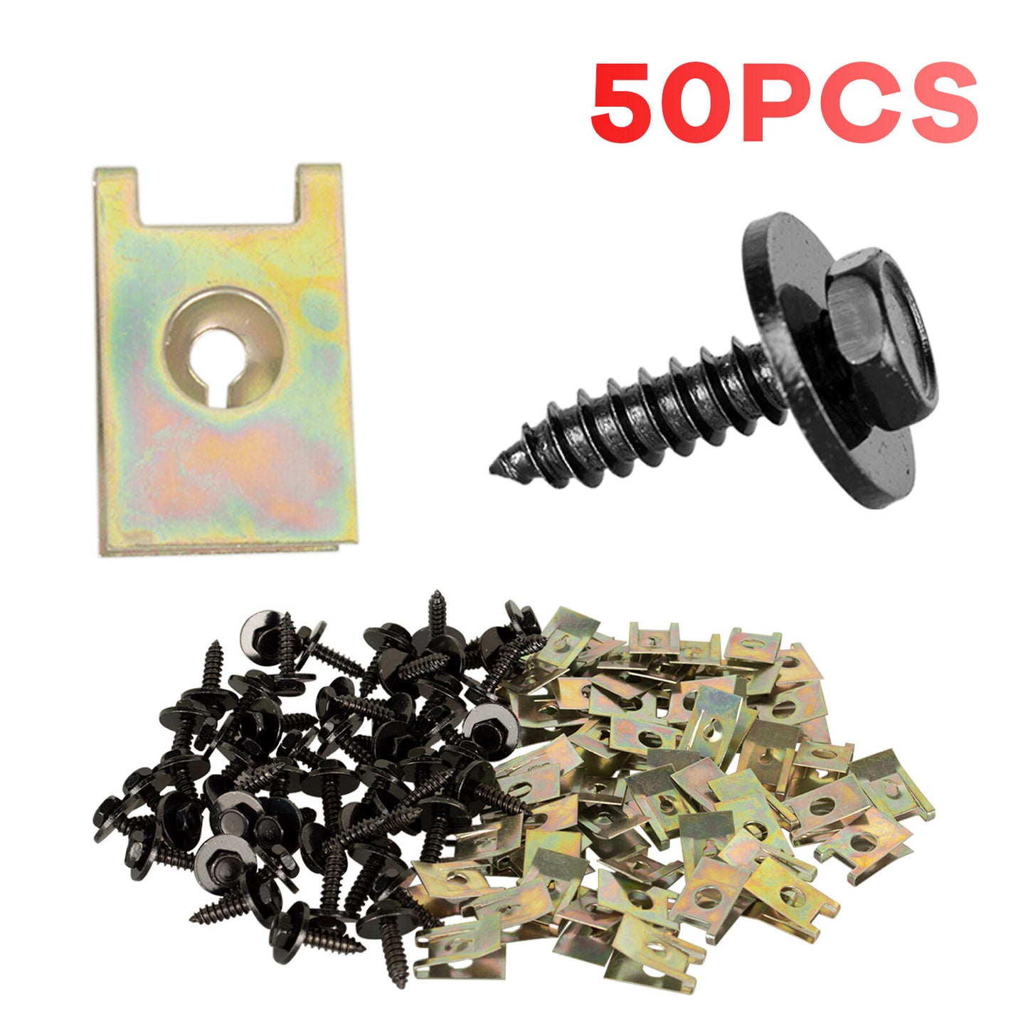 50xBumper Engine Transmission Splash Shield Cover Rivet Clip Bolt Screw for BMW