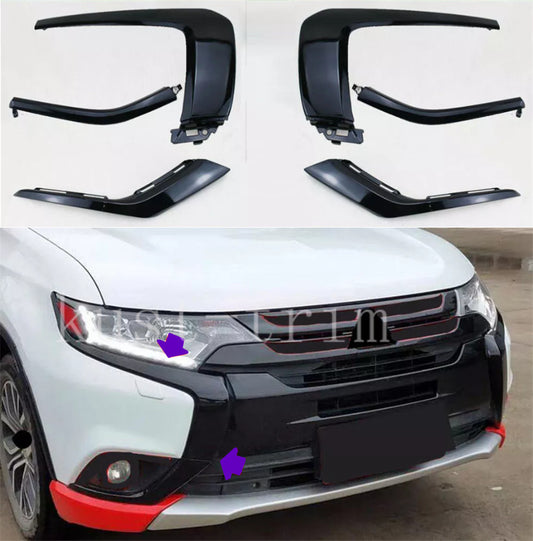 for Mitsubishi Outlander 2016-2020 Replace Black Front Bumper Moulding Side Trim