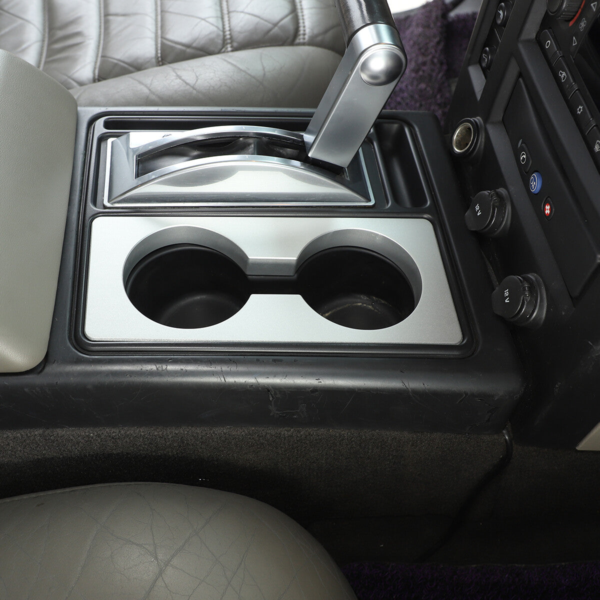 Alloy center console chrome steel billet cup holder insert bracket suitable for Hummer H2 03-07- n
