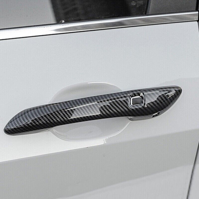for Hyundai for Elantra 2021-2023 Carbon Fiber Style ABS Car Door Handle Cover Trims